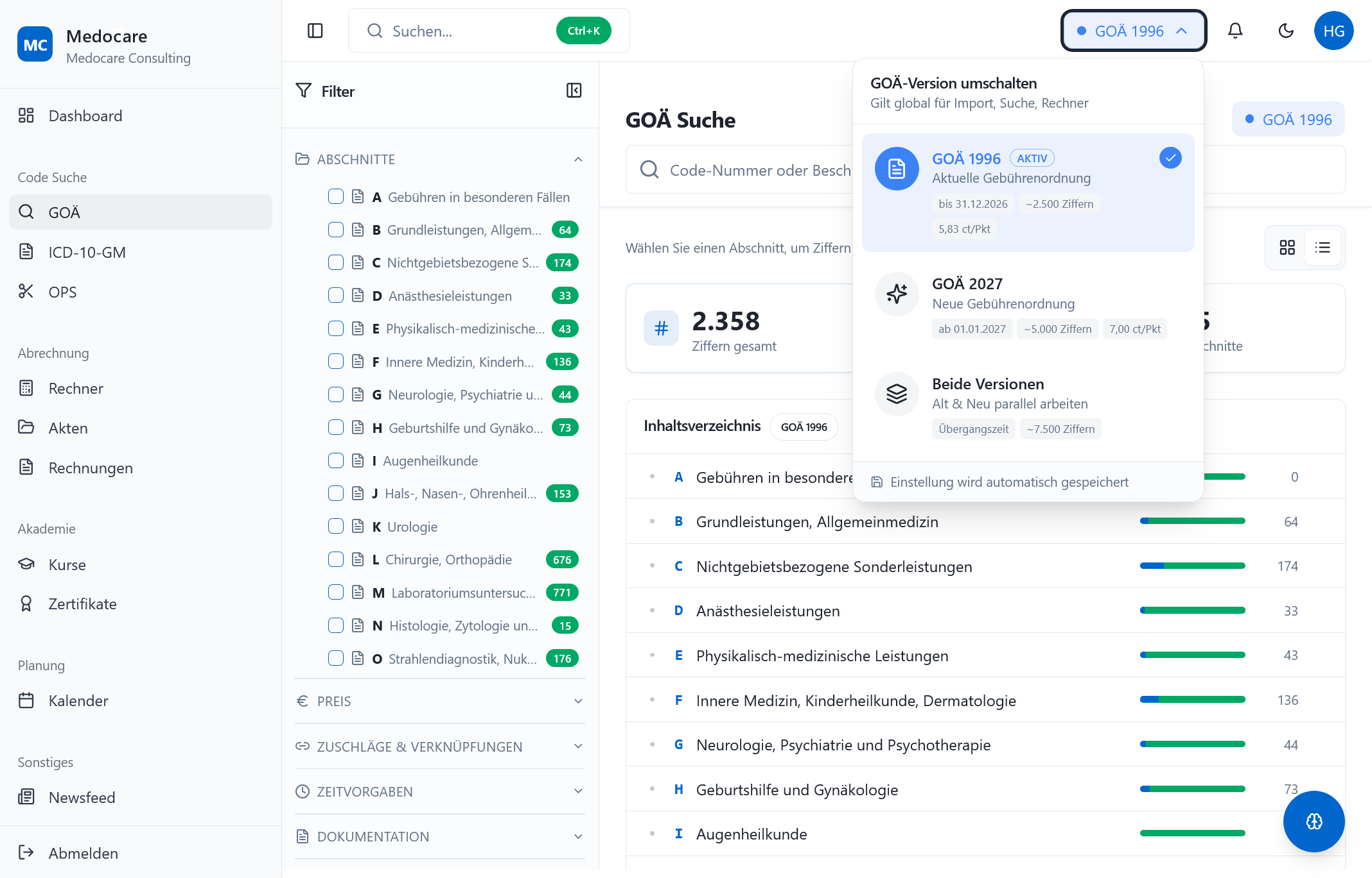 GOÄ – aktuell und neu auf einen Blick